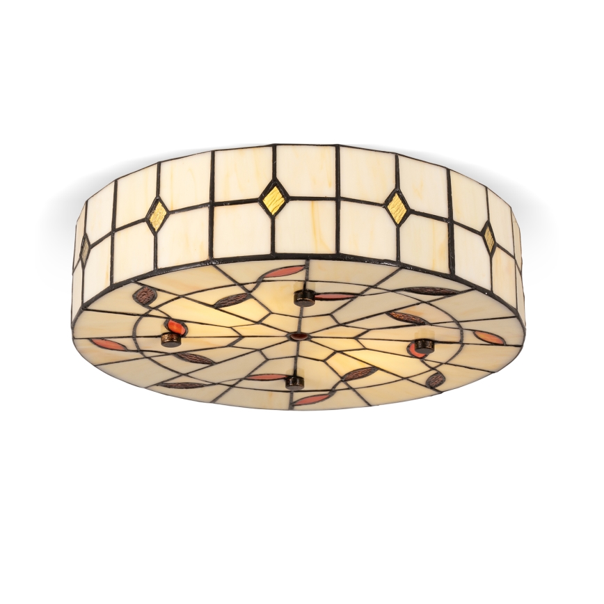 BRILAGI - Tiffany glas-in-lood plafondlamp FOLIA 2xE27/60W/230V Ø 40 cm