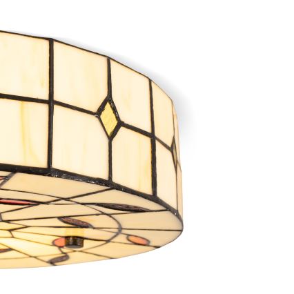 BRILAGI - Tiffany glas-in-lood plafondlamp FOLIA 2xE27/60W/230V Ø 40 cm