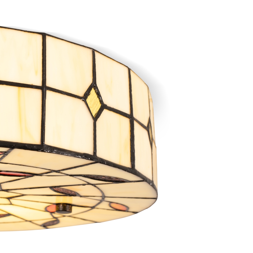 BRILAGI - Tiffany glas-in-lood plafondlamp FOLIA 2xE27/60W/230V Ø 40 cm