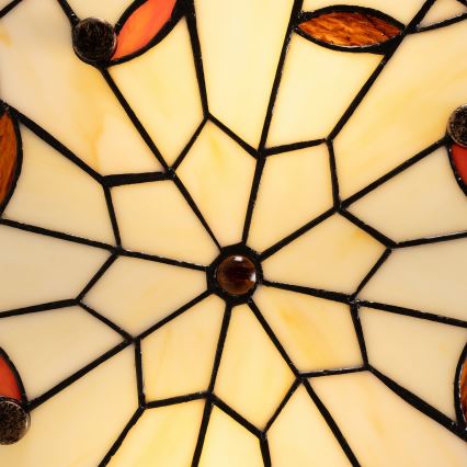 BRILAGI - Tiffany glas-in-lood plafondlamp FOLIA 2xE27/60W/230V Ø 40 cm