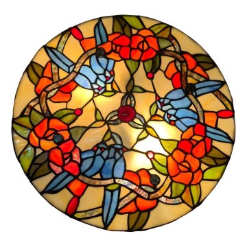 Brilagi - Tiffany glas-in-lood plafondlamp JUNGLE 3xE27/60W/230V Ø 40 cm