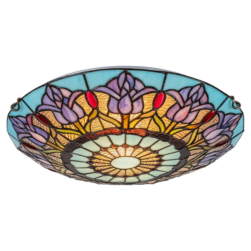 Brilagi - Tiffany glas-in-lood plafondlamp LORAS 2xE27/60W/230V