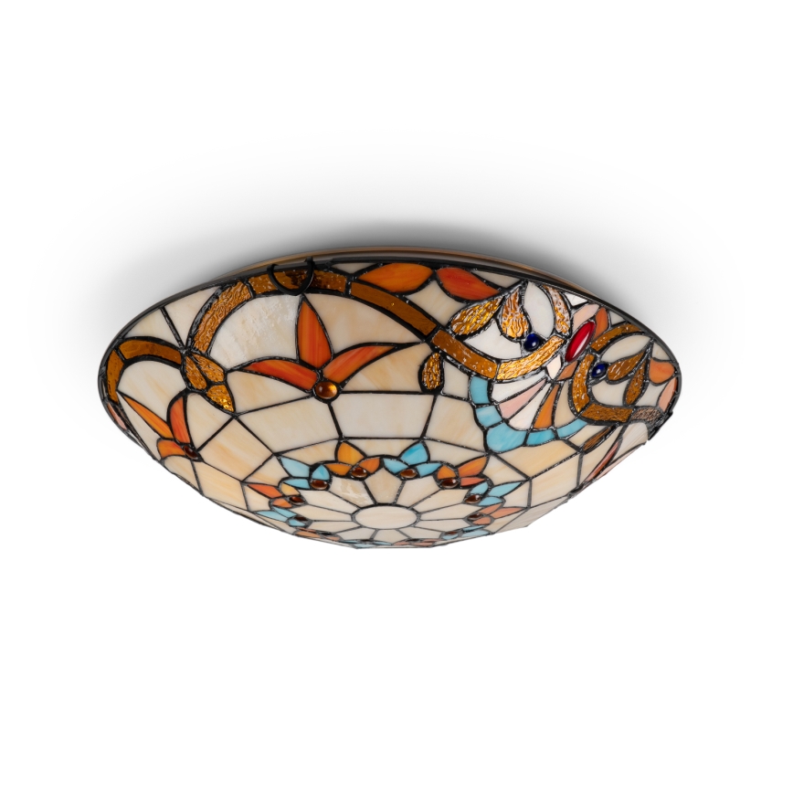 Brilagi - Tiffany glas-in-lood plafondlamp MIRABELLA 2xE27/60W/230V Ø 40 cm