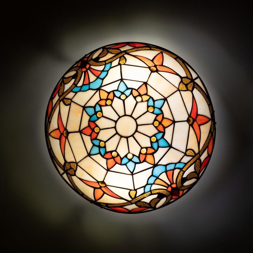 Brilagi - Tiffany glas-in-lood plafondlamp MIRABELLA 2xE27/60W/230V Ø 40 cm