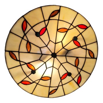 Brilagi - Tiffany glas-in-lood plafonnière FOLIA 3xE27/60W/230V pr. 40 cm