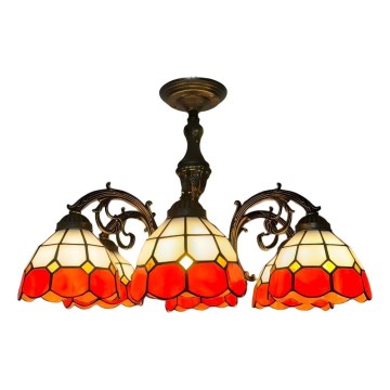 Brilagi - Tiffany glas-in-lood plafonnière SIENNA 6xE27/60W/230V Ø 60 cm