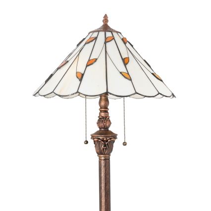 Brilagi - Tiffany glas-in-lood staande lamp FOLIA 2xE27/60W/230V