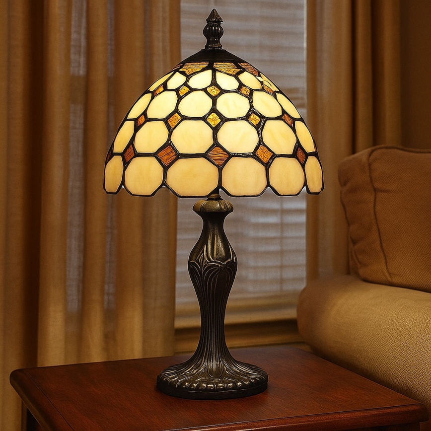 Brilagi - Tiffany glas-in-lood tafellamp DORAN 1xE14/40W/230V