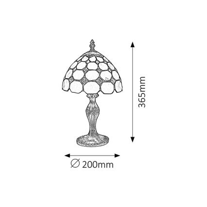 Brilagi - Tiffany glas-in-lood tafellamp DORAN 1xE14/40W/230V