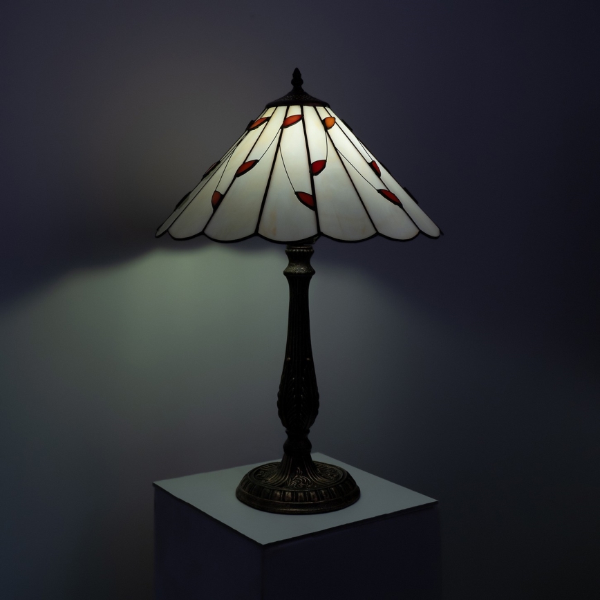 Brilagi - Tiffany glas-in-lood tafellamp FOLIA 2xE27/60W/230V
