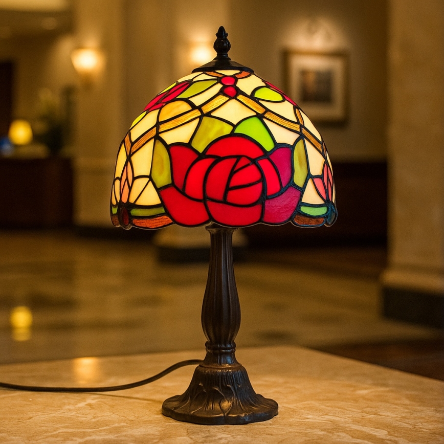 Brilagi - Tiffany glas-in-lood tafellamp GARLAN 1xE14/40W/230V