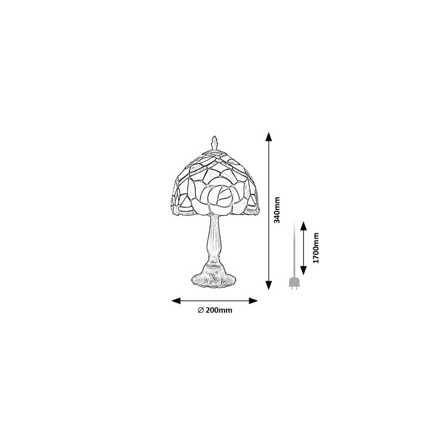 Brilagi - Tiffany glas-in-lood tafellamp GARLAN 1xE14/40W/230V