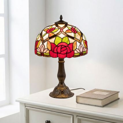 Brilagi - Tiffany glas-in-lood tafellamp GARLAN 1xE27/40W/230V