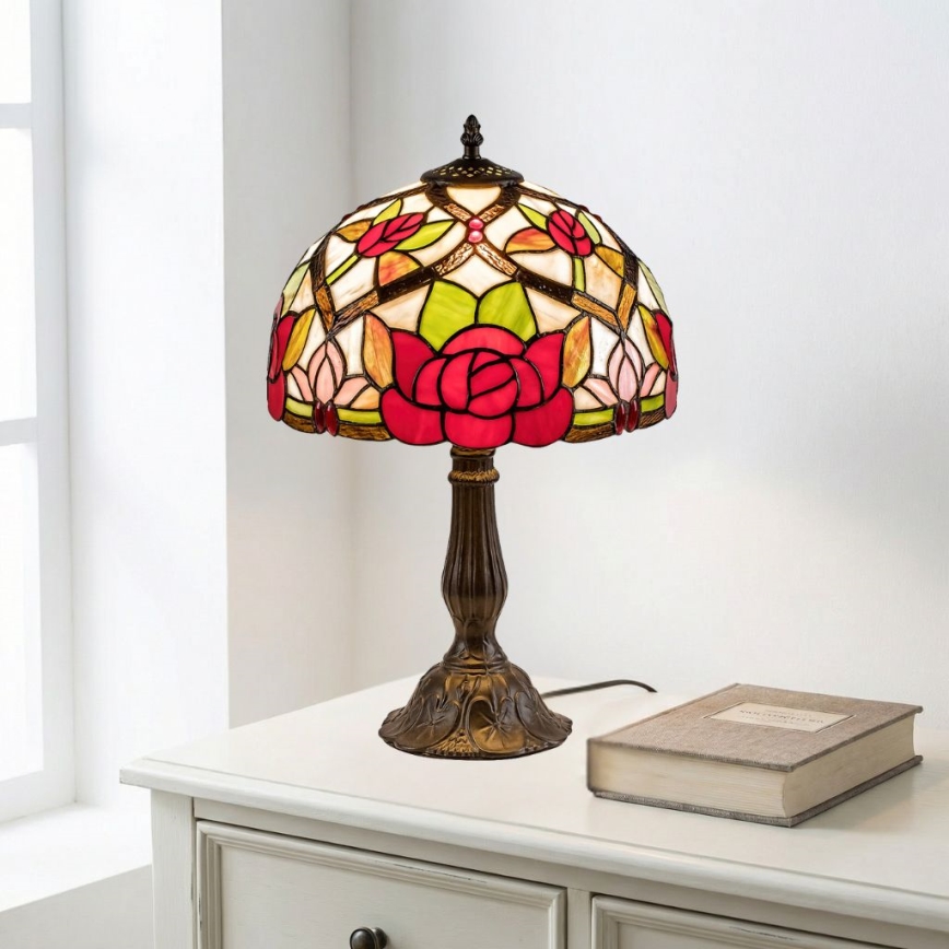 Brilagi - Tiffany glas-in-lood tafellamp GARLAN 1xE27/40W/230V