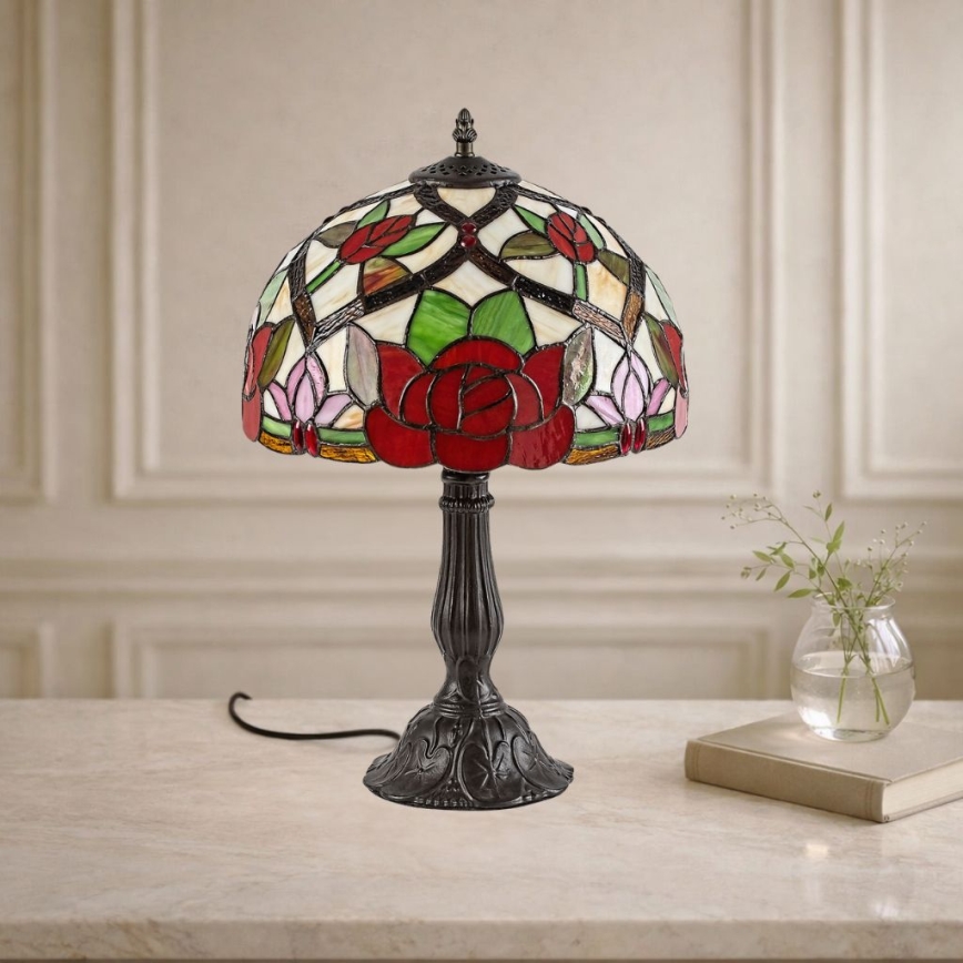 Brilagi - Tiffany glas-in-lood tafellamp GARLAN 1xE27/40W/230V