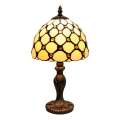 BRILAGI - Tiffany glas-in-lood tafellamp IVORY SMOOTH 1xE27/60W/230V