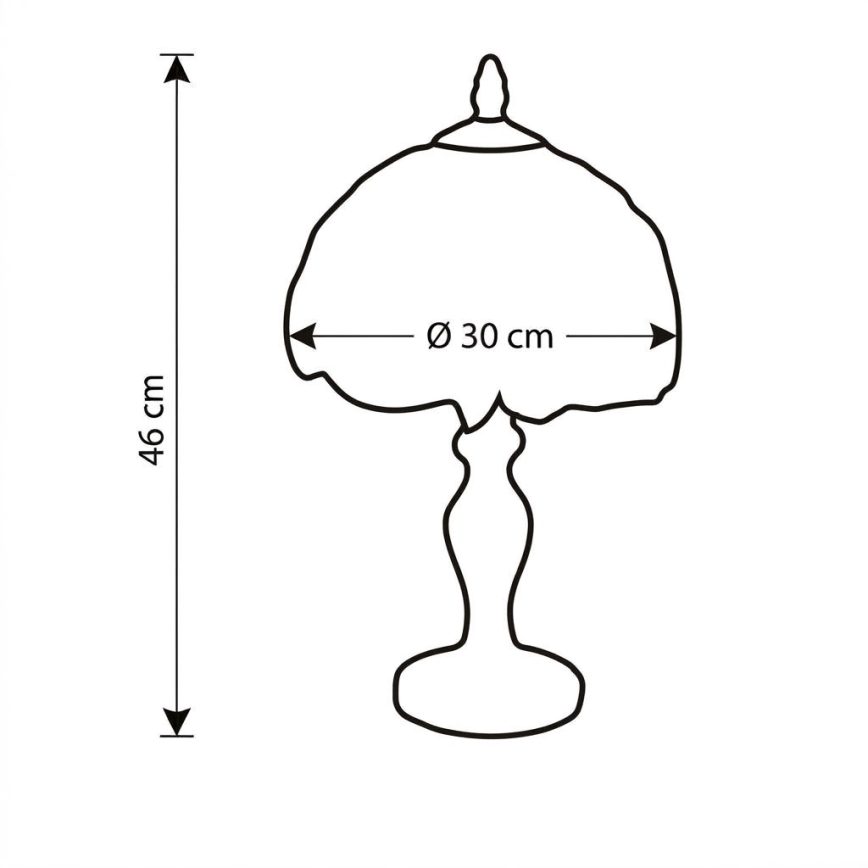 BRILAGI - Tiffany glas-in-lood tafellamp IVORY SMOOTH 1xE27/60W/230V