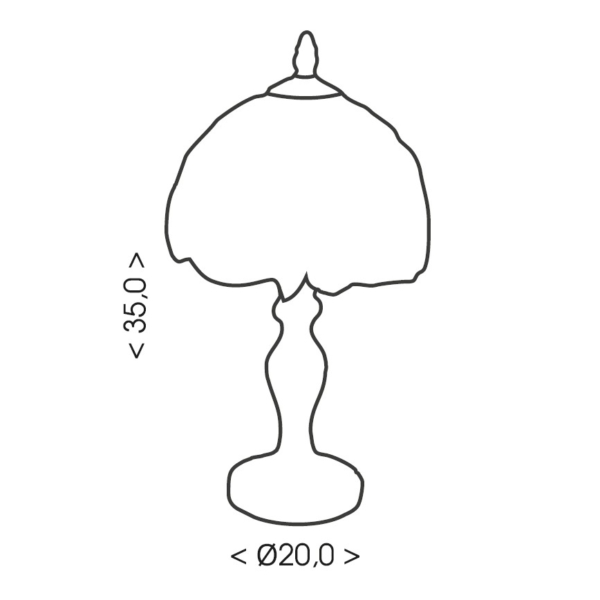 Brilagi - Tiffany glas-in-lood tafellamp JUNGLE 1xE27/60W/230V