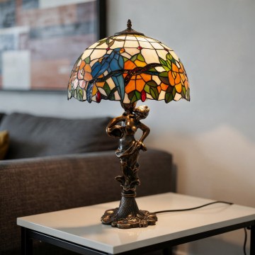 Brilagi - Tiffany glas-in-lood tafellamp JUNGLE 1xE27/60W/230V
