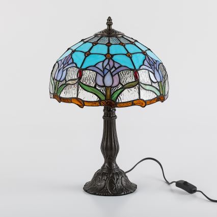 Brilagi - Tiffany glas-in-lood tafellamp LORAS 1xE27/40W/230V