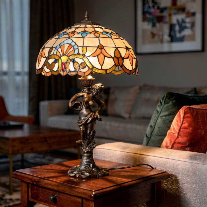 Brilagi - Tiffany glas-in-lood tafellamp MIRABELLA 1xE27/60W/230V
