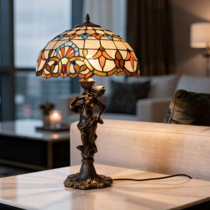 Brilagi - Tiffany glas-in-lood tafellamp MIRABELLA 1xE27/60W/230V