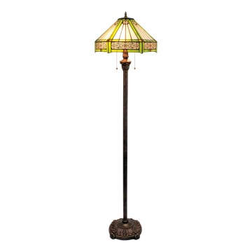 BRILAGI - Tiffany glas-in-lood vloerlamp EMERALD 2xE27/60W/230V