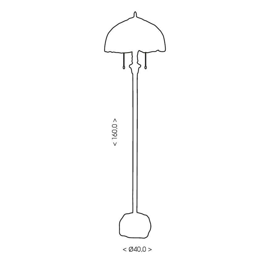BRILAGI - Tiffany glas-in-lood vloerlamp IVORY SMOOTH 2xE27/60W/230V