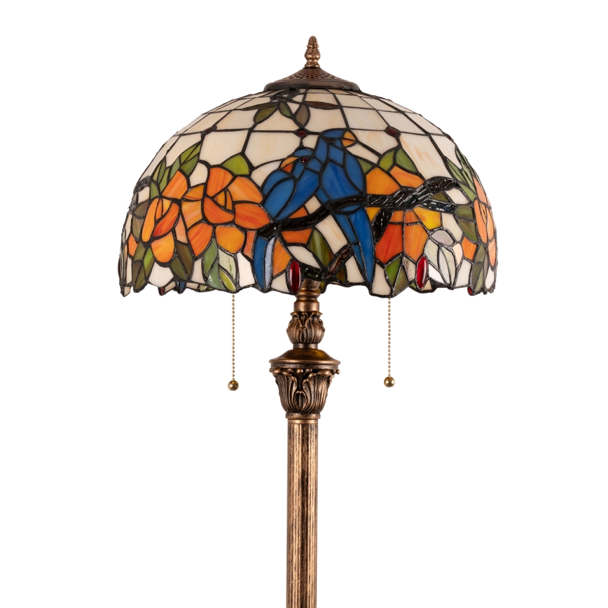 Brilagi - Tiffany glas-in-lood vloerlamp JUNGLE 2xE27/60W/230V