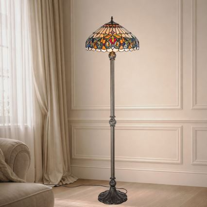 Brilagi - Tiffany glas-in-lood vloerlamp LUISA 2xE27/60W/230V