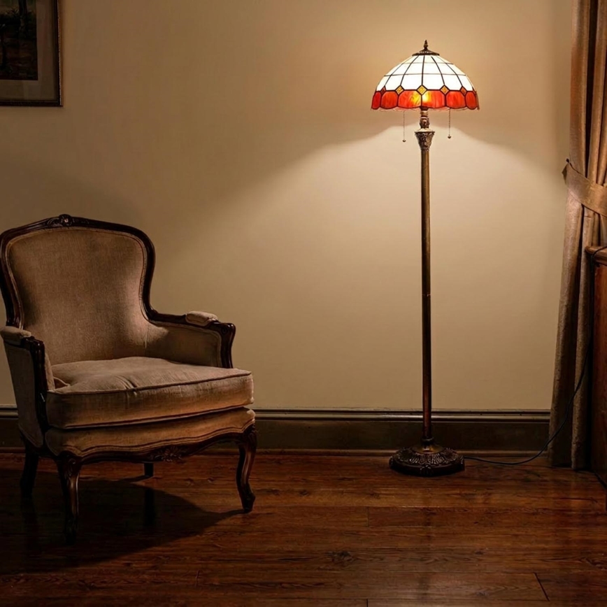 Brilagi - Tiffany glas-in-lood vloerlamp SIENNA 2xE27/60W/230V