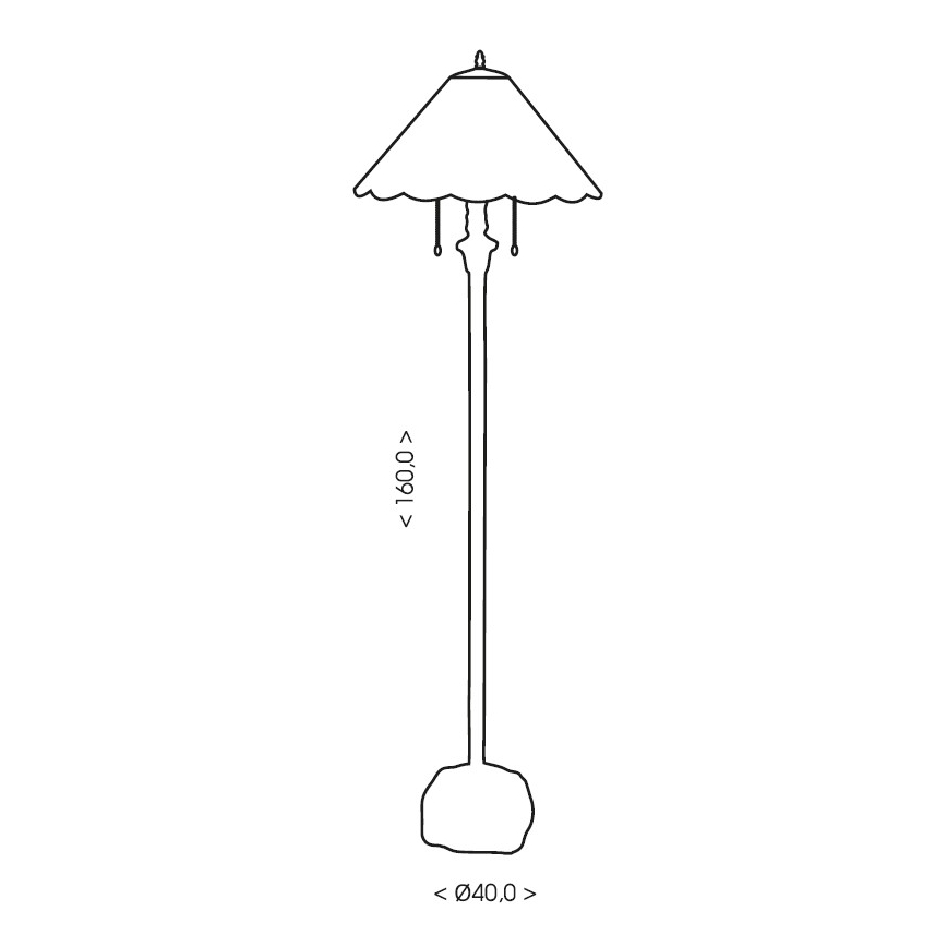 Brilagi - Tiffany glas-in-lood vloerlamp SUNFLOWER 2xE27/60W/230V