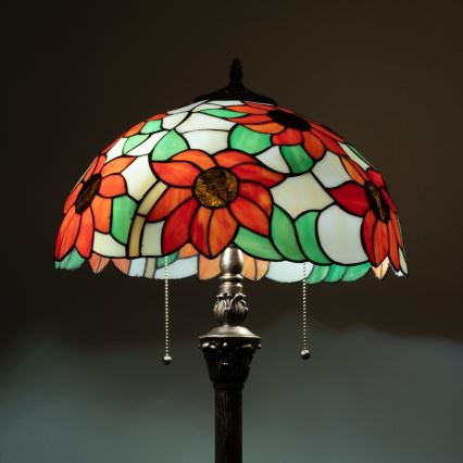 Brilagi - Tiffany glas-in-lood vloerlamp SUNFLOWER 2xE27/60W/230V