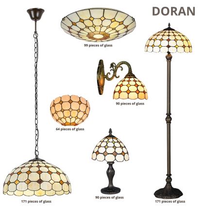 Brilagi - Tiffany glas-in-lood wandlamp DORAN 1xE27/40W/230V