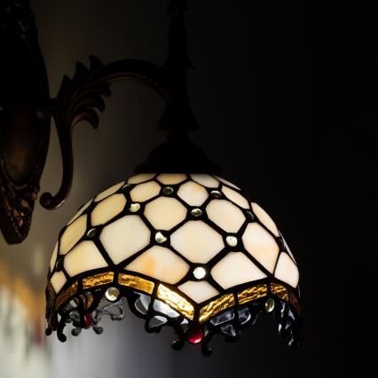 Brilagi - Tiffany glas-in-lood wandlamp IVOOR 1xE14/40W/230V