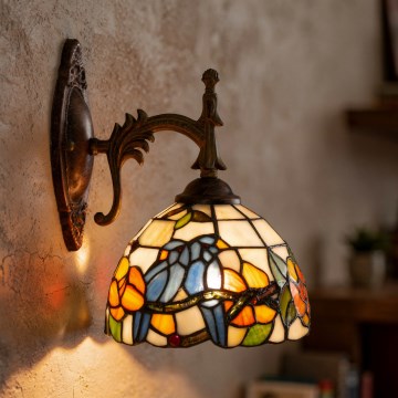 Brilagi - Tiffany glas-in-lood wandlamp JUNGLE 1xE14/40W/230V
