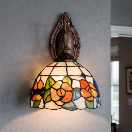 Brilagi - Tiffany glas-in-lood wandlamp JUNGLE 1xE14/40W/230V