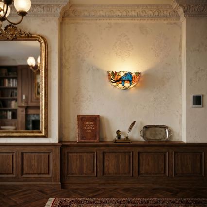 Brilagi - Tiffany glas-in-lood wandlamp JUNGLE 1xE14/40W/230V