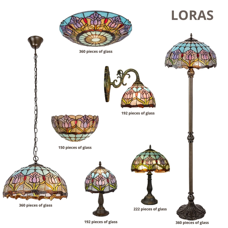 Brilagi - Tiffany glas-in-lood wandlamp LORAS 1xE14/40W/230V