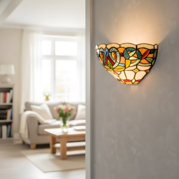 Brilagi - Tiffany-glas-in-lood wandlamp LUISA 1xE27/40W/230V