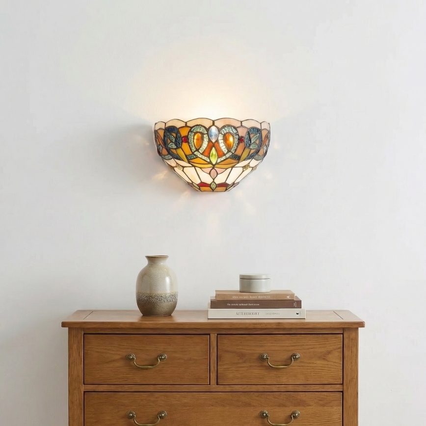 Brilagi - Tiffany-glas-in-lood wandlamp LUISA 1xE27/40W/230V