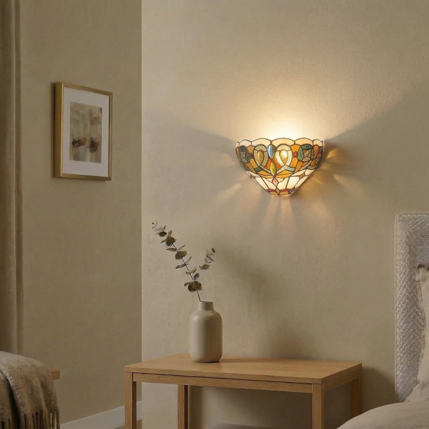 Brilagi - Tiffany-glas-in-lood wandlamp LUISA 1xE27/40W/230V