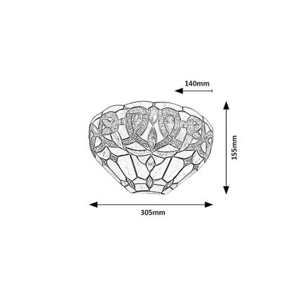 Brilagi - Tiffany-glas-in-lood wandlamp LUISA 1xE27/40W/230V