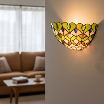 Brilagi - Tiffany glas-in-lood wandlamp MARGARET 1xE27/40W/230V