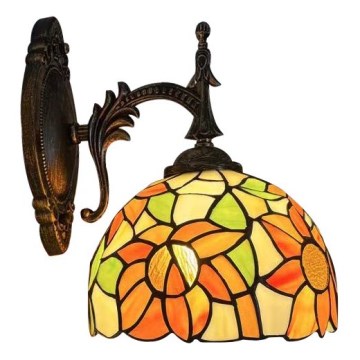 Brilagi - Tiffany glas-in-lood wandlamp SUNFLOWER 1xE14/40W/230V
