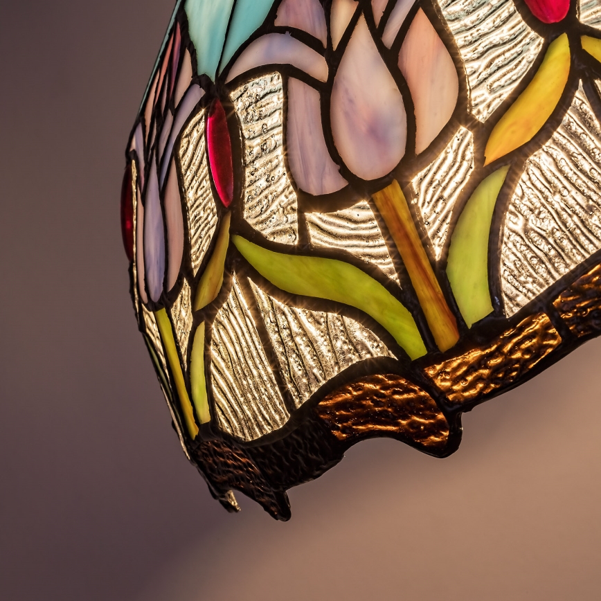 Brilagi - Tiffany glas-in-loodkroonluchter aan ketting LORAS 2xE27/60W/230V