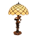 BRILAGI - Tiffany-glas tafellamp IVORY SMOOTH 1xE27/60W/230V