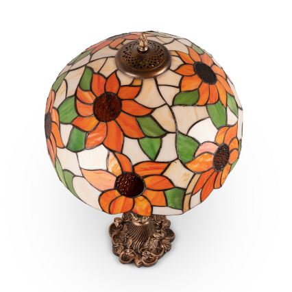 Brilagi - Tiffany-glas tafellamp SUNFLOWER 1xE27/60W/230V