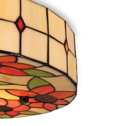 BRILAGI - Tiffany plafonnier en vitrail SUNFLOWER 2xE27/60W/230V Ø 40 cm