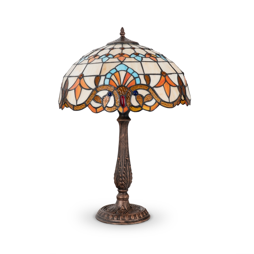 Brilagi - Tiffany-tafellamp in glas-in-lood MIRABELLA 2xE27/60W/230V